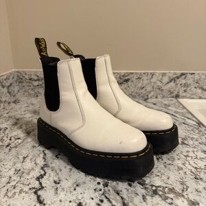 Dr Marten White Platform Chelsea Boots